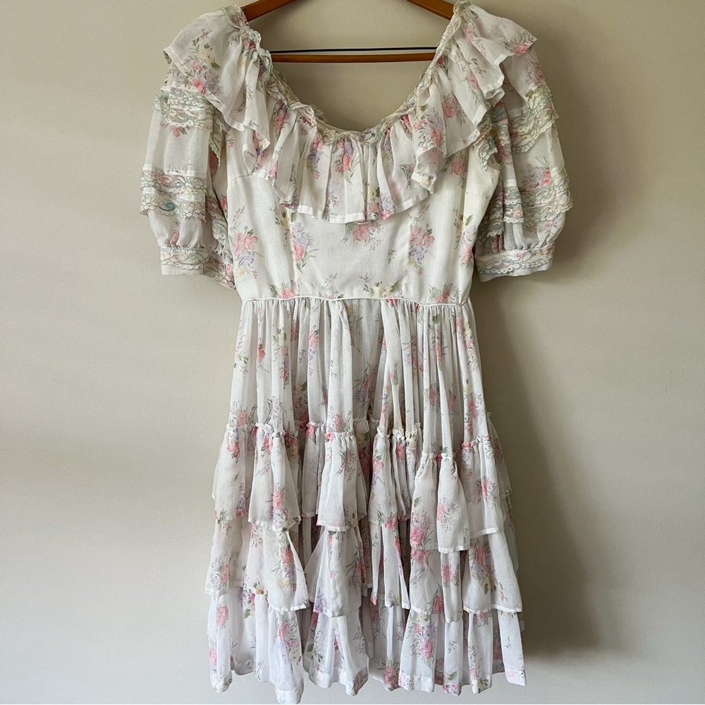Vintage 70s Floral Prairie Dress